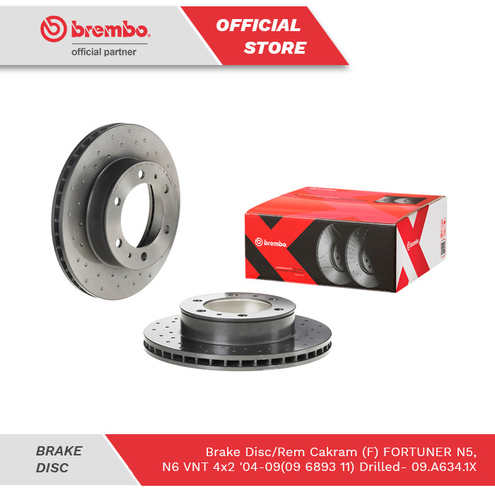 PROMO- BRAKE DISC BREMBO (F) TOYOTA FORTUNER N5, N6 "04-"09 - 09.A634.1X - REAYA MART Harga 1,880,000 rupiah*Gratis Ongkir