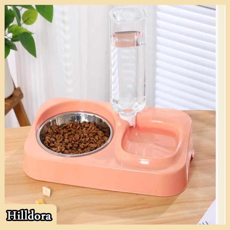 [Hilldora] Pet chai nước tự động cho ăn nước cho một bát nước uống con chó con mèo uống bát - 9