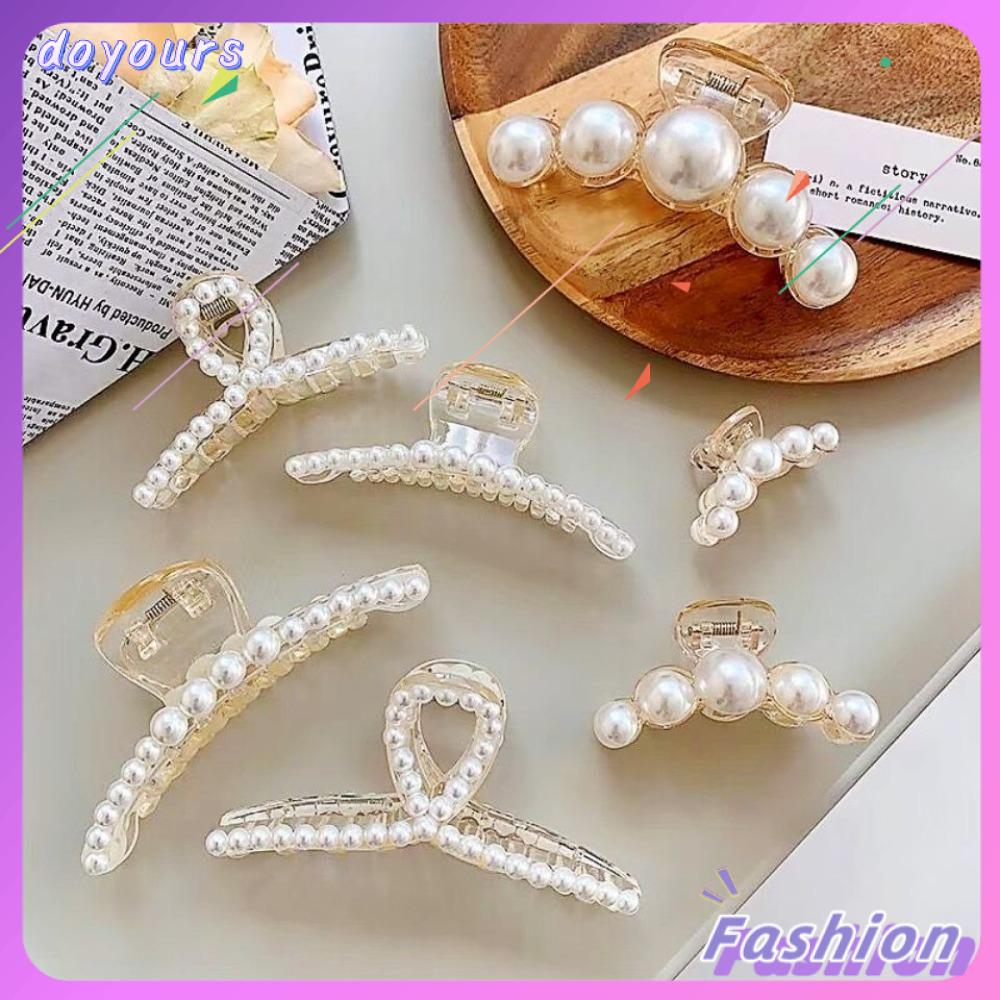 DOYOURS Nhựa Kẹp tóc ngọc trai Ngọc trai giả Kẹp tóc Mới Phụ kiện tóc
