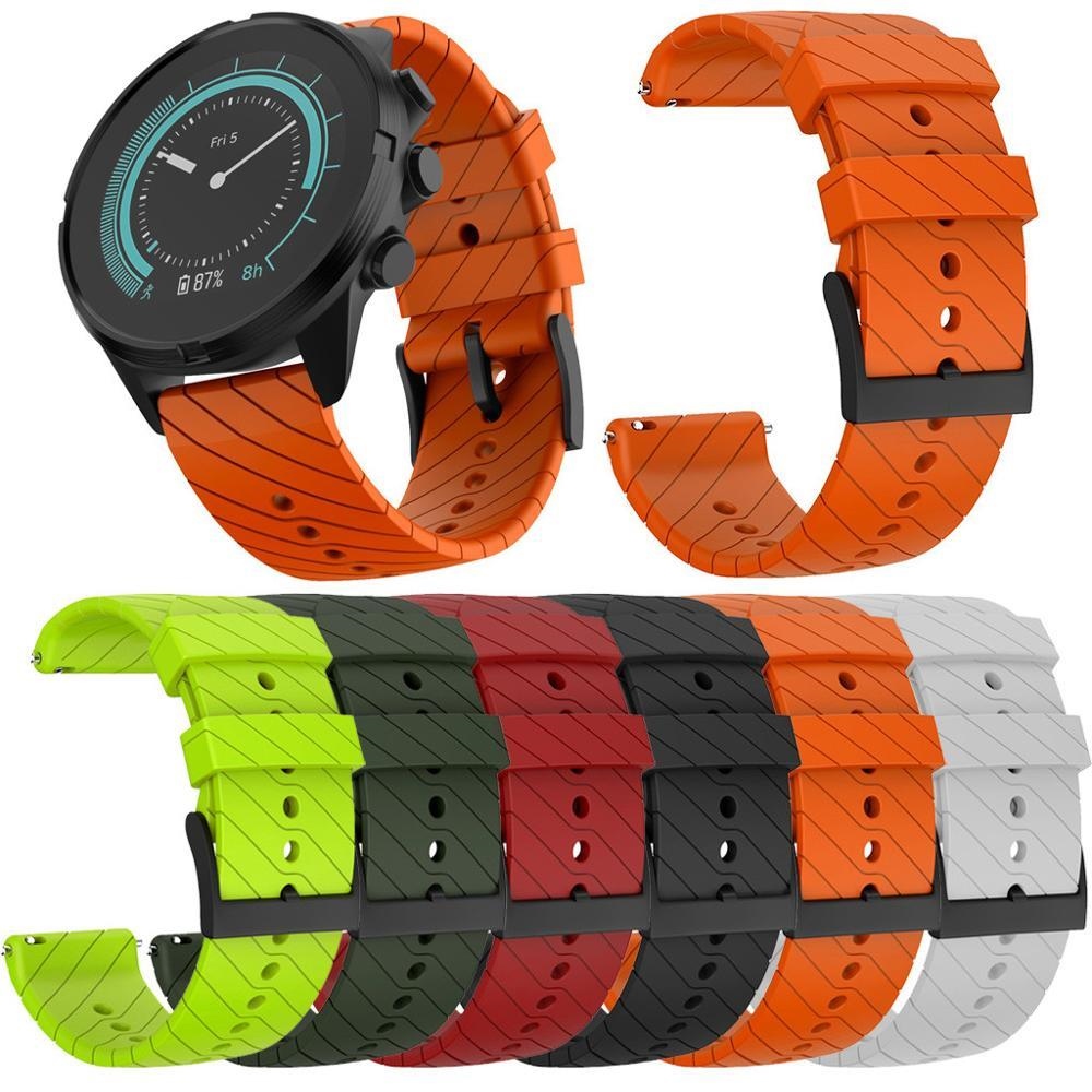 ▥▧✹ 24 มม.นาฬิกาซิลิโคนสำหรับ Suunto9 SPARTAN SPORT HR นาฬิกา Suunto 9 Baro QUICK RELEASE สายคล้อง Traverse ยางผู้ชาย Watchband ราคา 413 บาท*ส่งฟรี