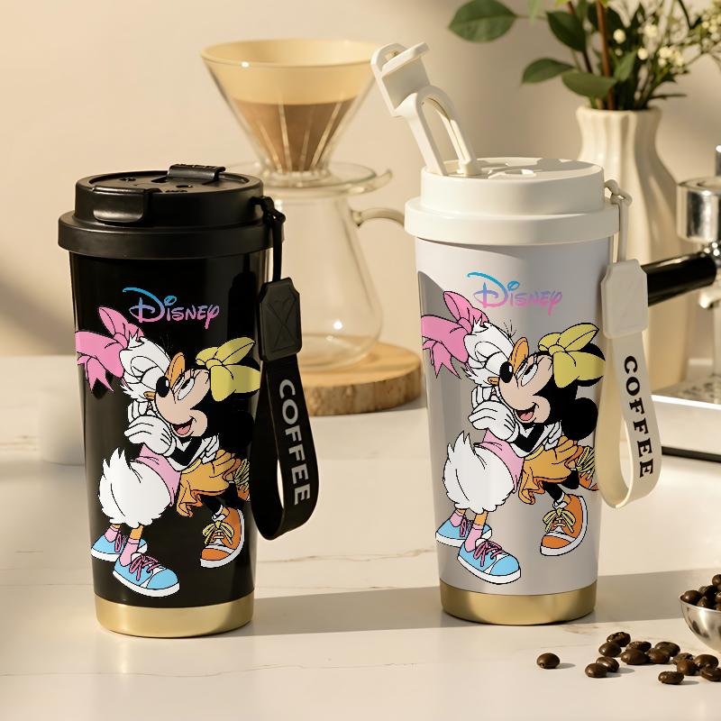 Mickey Mouse Tumbler Aesthetic Drink Bottle Stainless Steel Tumblr Coffee CUP Case 500 ML Thermos Cold…