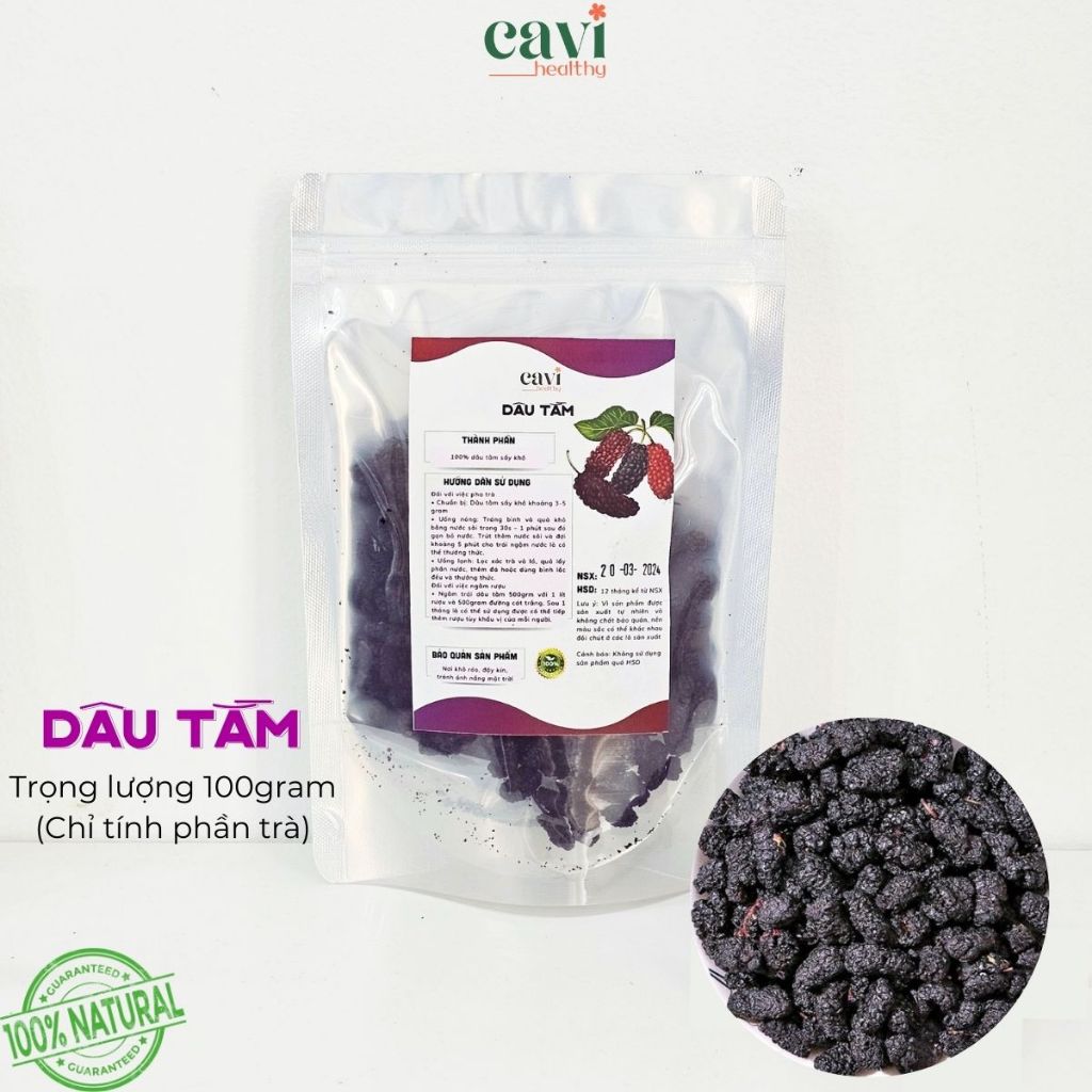 Dâu tằm sấy khô 100gr nguyên quả giữ dáng đẹp da, dâu tằm thượng hạng