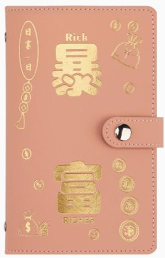 Save Money 100 Envelopes Money Saving Challenge Large Capacity A6 PU Album Cash Book Thicker