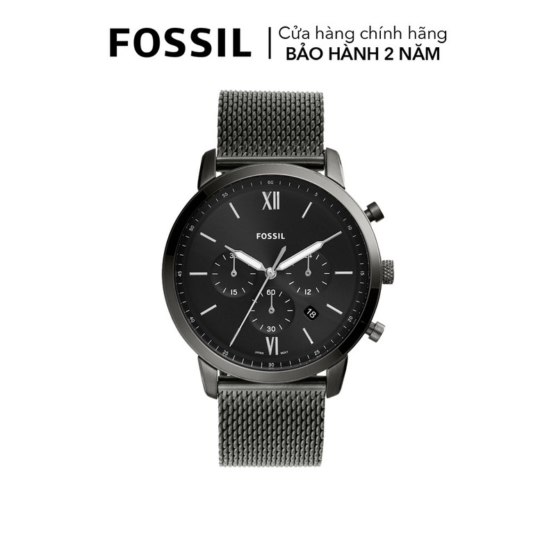 Đồng hồ nam Fossil Neutra dây kim loại, mặt 44 MM, màu khói, FS5699