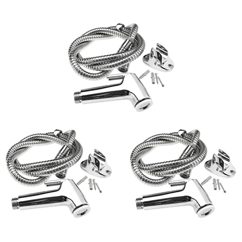 3X Toilet Bathroom Hand Handheld Sprayer Shower Bidet Spray Hose Holder