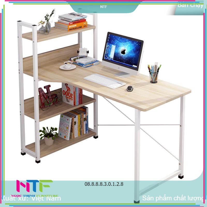 Bàn làm việc liền kệ sách NGOTICO NTF006 NEW (120x55Cm)
