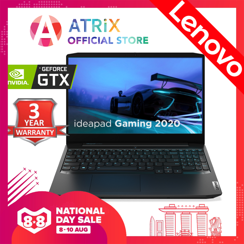 【Same Day Delivery】Lenovo IdeaPad Gaming 3 15ARH05 | Ryzen 5 4600H(6cores,12threads) | 15.6 FHD IPS | 512GB PCIE SSD | NVIDIA GTX 1650 4GB GDDR6 | WIN10 HOME | 3 Yrs Lenovo On-Site warranty | 2020 August Model (ATRIX Exclusive)
