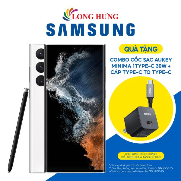 [VOUCHER 7% TỐI ĐA 800K] Điện thoại Samsung Galaxy S22 Ultra (12GB/256GB) - Hàng chính hãng - Dung lượng RAM khủng, thiết kế đẹp, hiển thị màu sắc rực rỡ