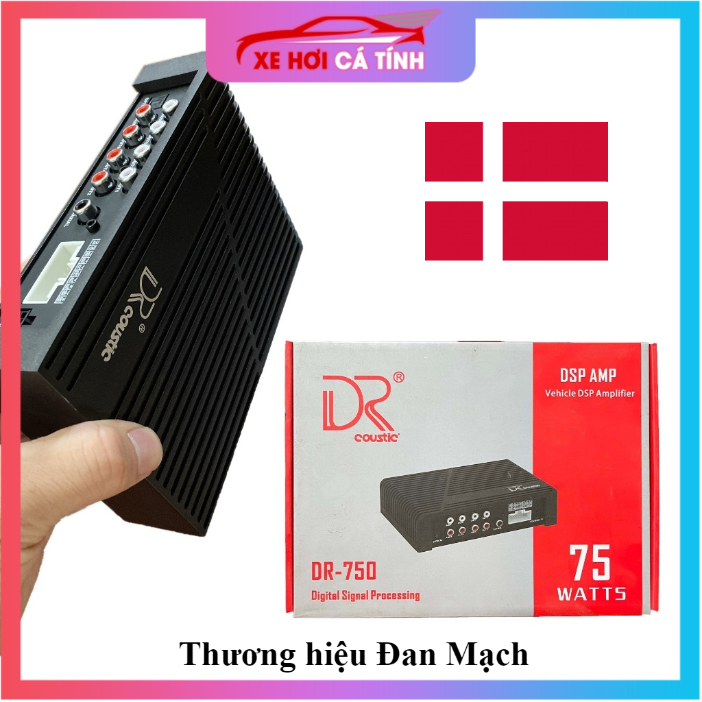 Amply xe ô tô DSP – DR Coustic - Hệ thống âm thanh chuyên nghiệp DR-750 bộ xử lý âm thanh xe hơi