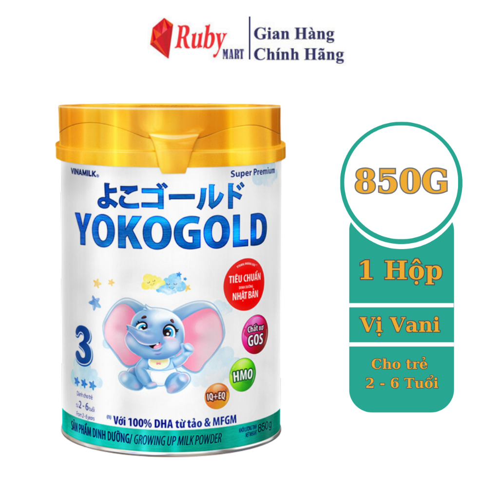Date T6 25 Sữa bột Vinamilk Yoko Gold 3 - Hộp thiếc 850g