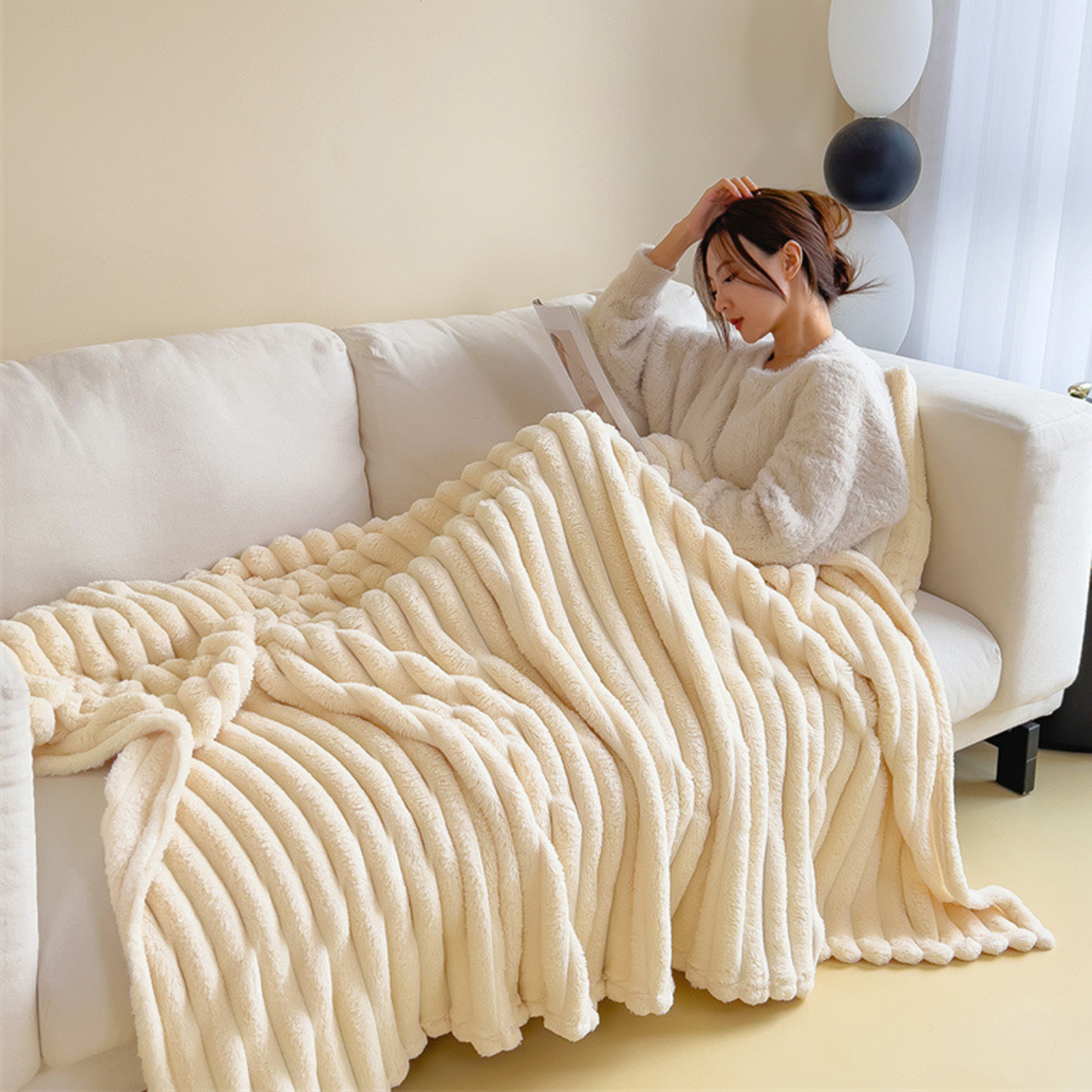 Ziyi ấm cúng trang trí nội thất Quà Tặng chăn ấm cúng chăn giáng sinh ấm cúng hai mặt sang trọng mùa