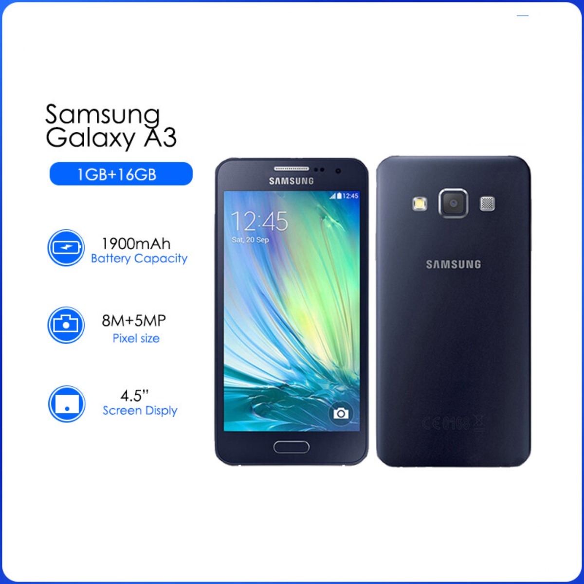 Samsung Galaxy A3 A300F Original Dual Sim 16GB ROM 4G LTE 8.0MP Camera 4.5 Inch Unlocked Smartphone ราคา 1,924 บาท*ส่งฟรี