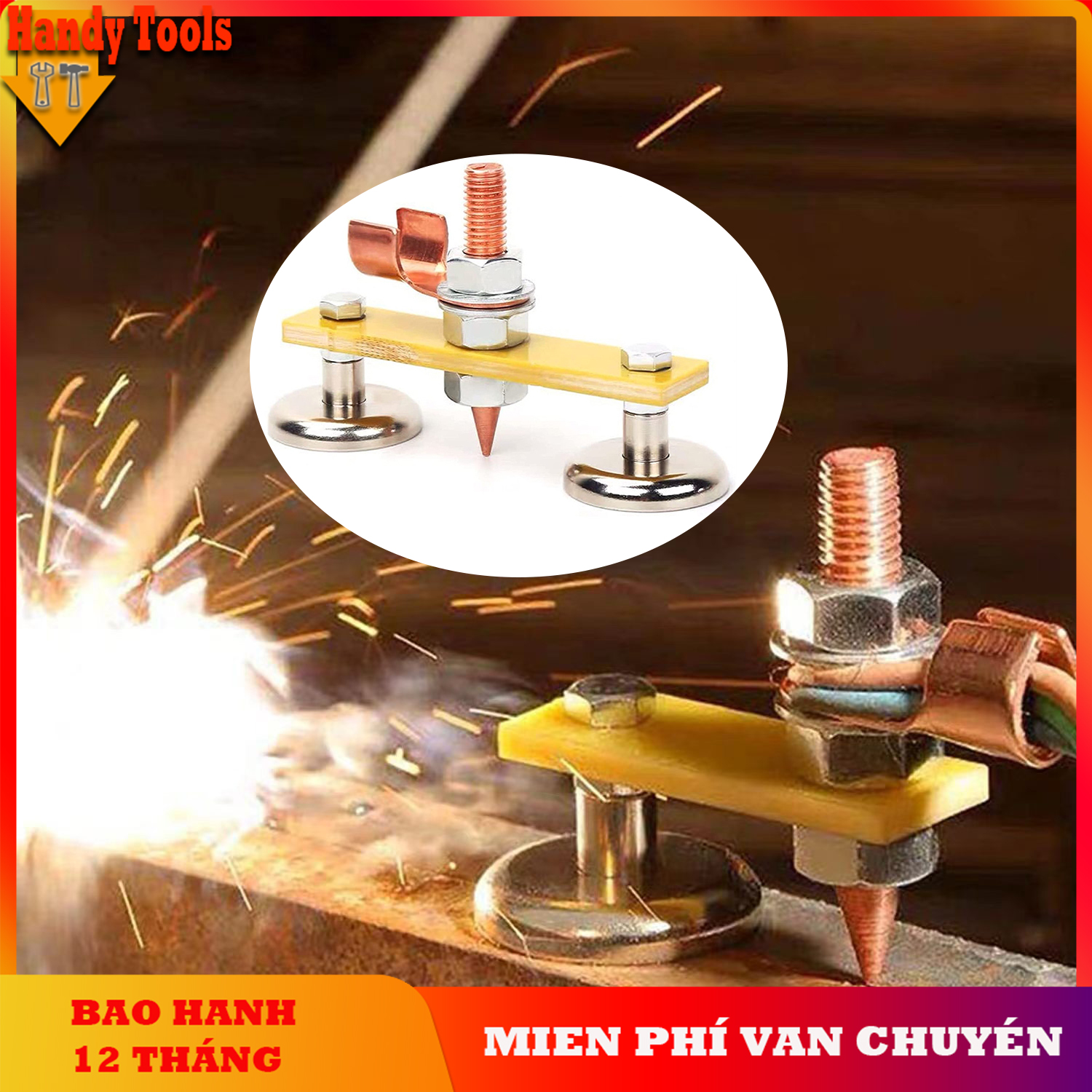 Kẹp Mát Nam Châm Siêu Cường - Kìm Mát Máy Hàn Que, Kẹp Mass Từ Tính, An Toàn, Tiện Lợi Trong Sửa Chữa