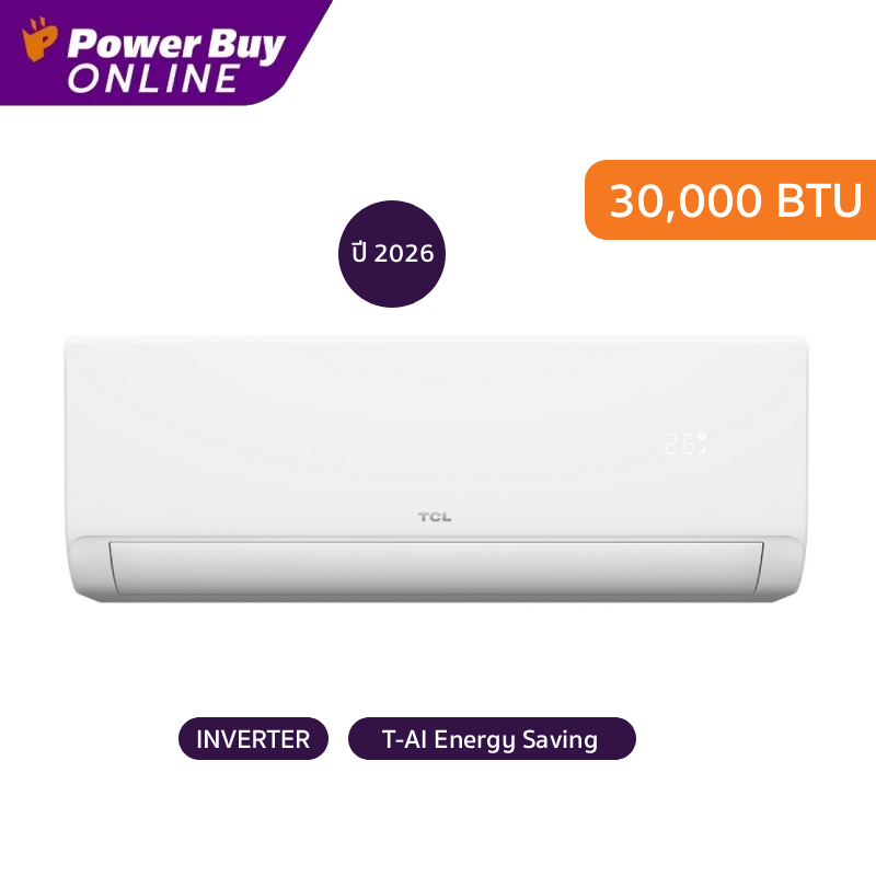 [Delivery and Installation Included] Tcl Wall-Mounted Air Conditioner Savein Series 30000 Btu Inverter (White) Model Tac-Sa30Csv/Zb ราคา 34,810 บาท*ส่งฟรี