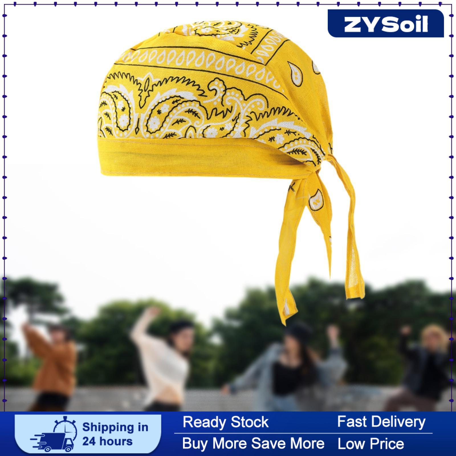 ZYSoil Men Skull Cap Headscarf Head Wrap Bandana Adults Headwear Sweatband Do Rag for Outdoor Sports Climbing Motorcycle Riding