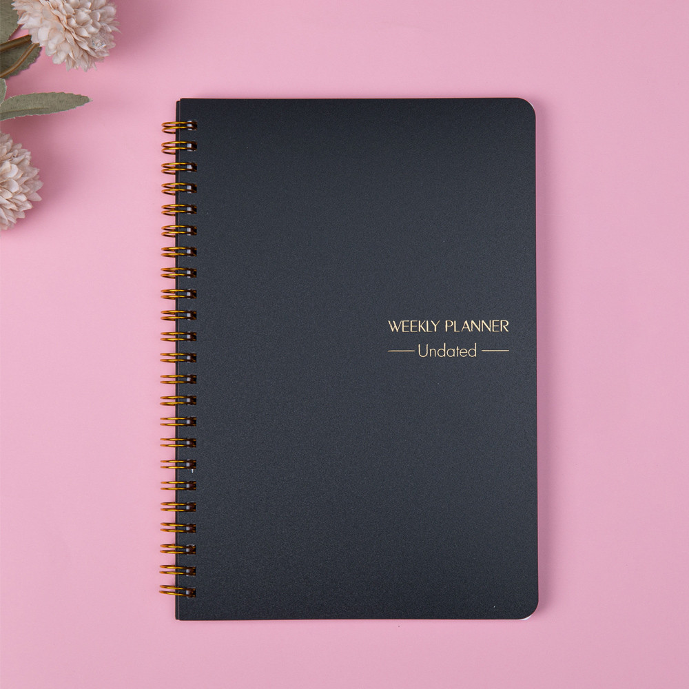 สมุดแพลนเนอร์รายสัปดาห์ A5 แบบสันห่วง 52 สัปดาห์ ไม่ระบุวันที่ มี To Do List Habit Tracker สำหรับเรียน ทำงาน