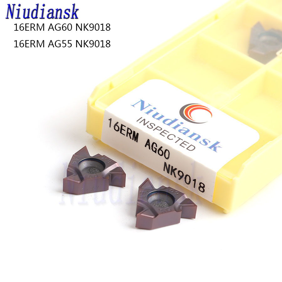 yingke 10 Pcs 16erm Ag60 Nk9018 16erm Ag55 Nk9018 High Quality Carbide Inserts Cnc Lathe Stainless Steel Turning Tool Threading Inserts