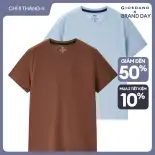Giordano combo 2 chiếc áo thun nam cotton 100% cổ tròn tay ngắn Free Shipping 18023211