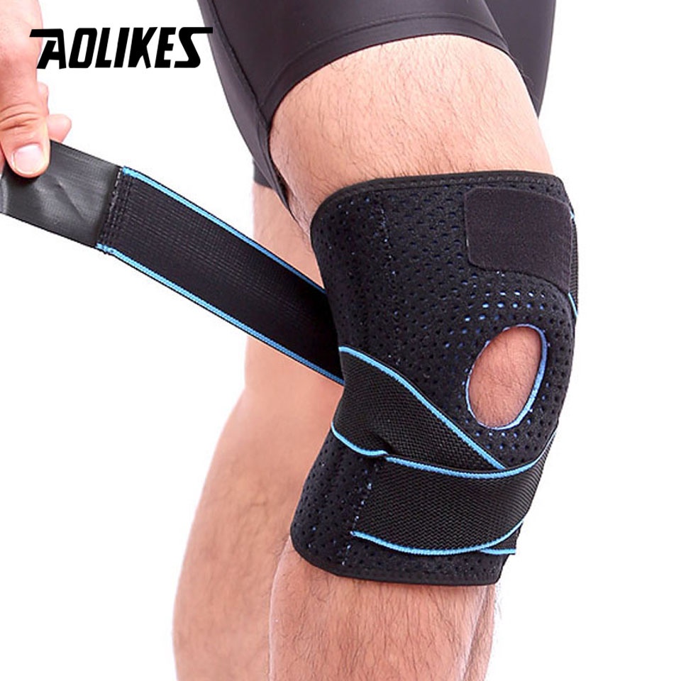 AOLIKES 1PCS Adjustable Knee Support Knee Brace With Side Stabilizers For