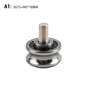 FI61grXf Ròng rọc thép trục vít sg15 sg20 sg25 sg66 + M5 M6 M8 Con lăn dẫn hướng