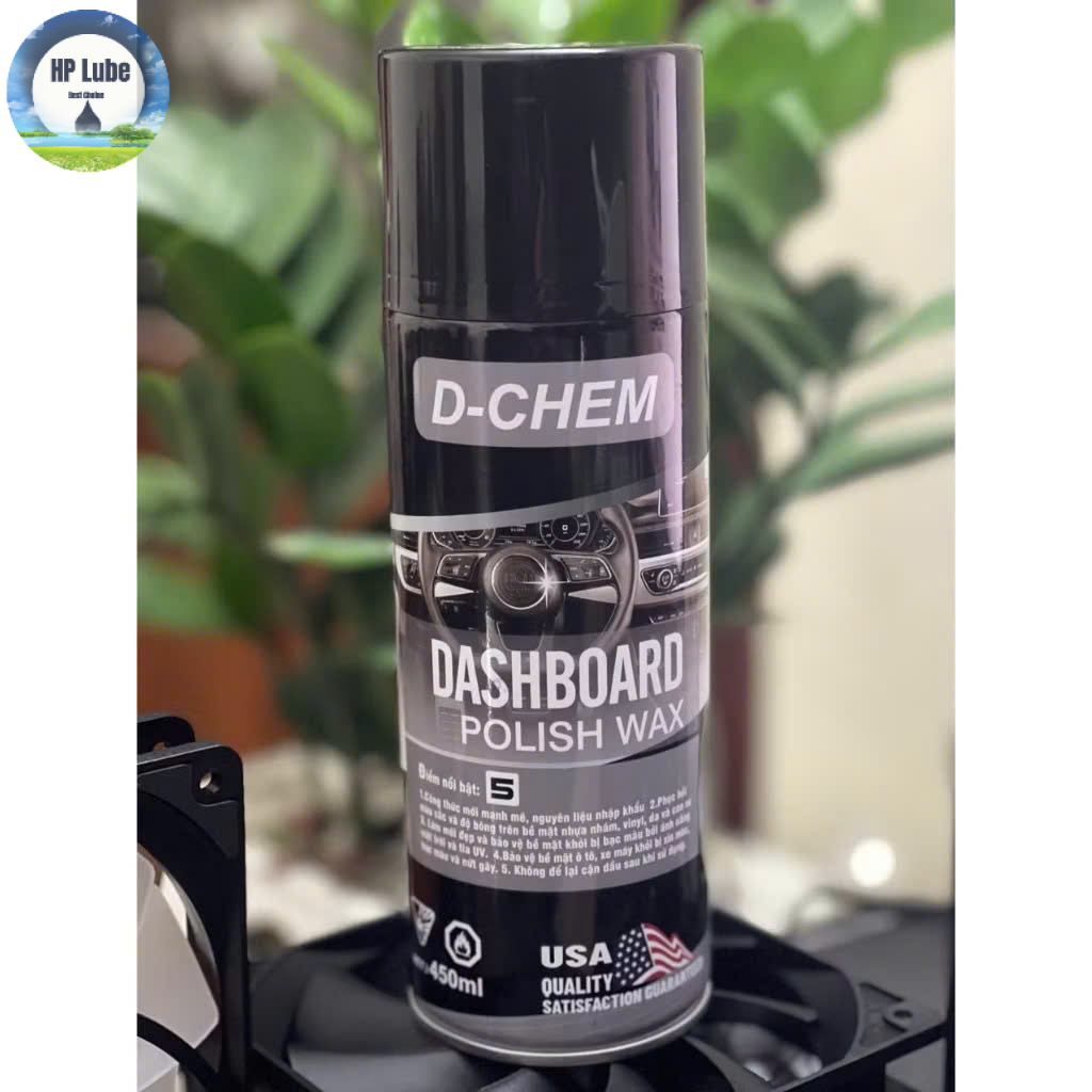 Phục Hồi Nhựa Nhám D-Chem Dashboard Polish 450ml Làm Mới Nhựa Nhám Đồ Da Nội Thất Ô Tô