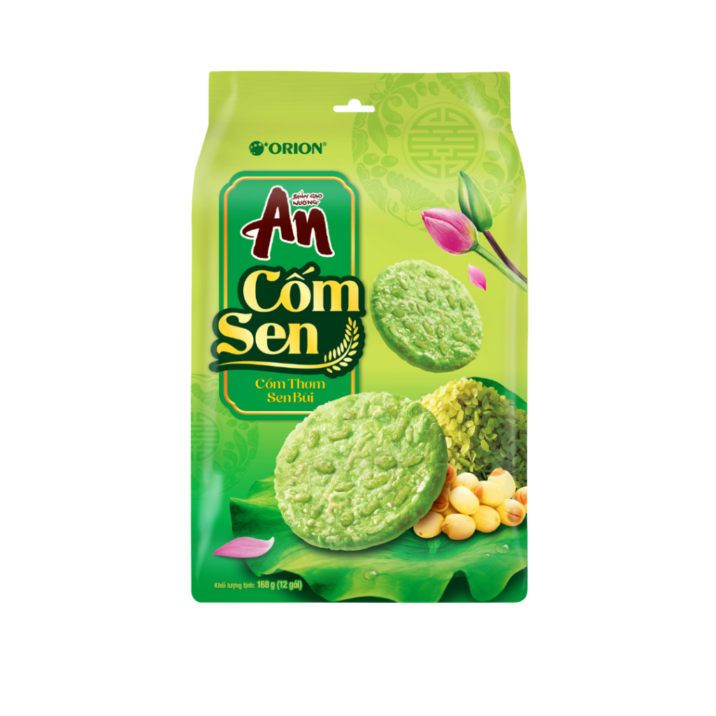 Bánh gạo nướng Orion An cốm sen gói 168g