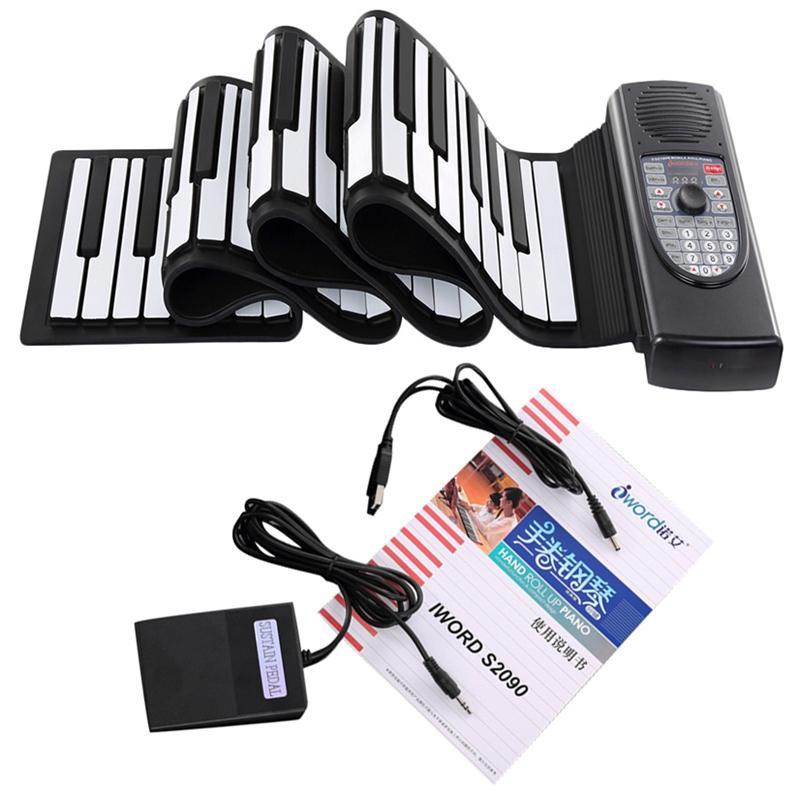 Hand Roll Piano 88 Keys Flexible Keyboard Portable Silicone Rechargeable Electric Piano Built-In Battery And Speaker Malaysia