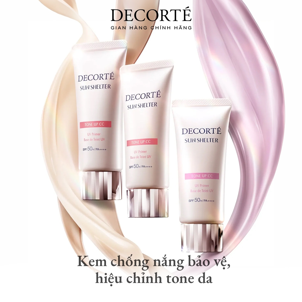 Kem Chống Nắng Nâng Tone, Kem Lót Trang Điểm DECORTÉ Sun Shelter Tone Up CC SPF50+/PA++++ (35g)