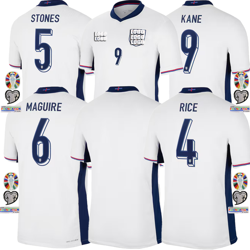 England Jersey nhà 2024/25 Euro Jersey bóng đá nam Áo sơ mi