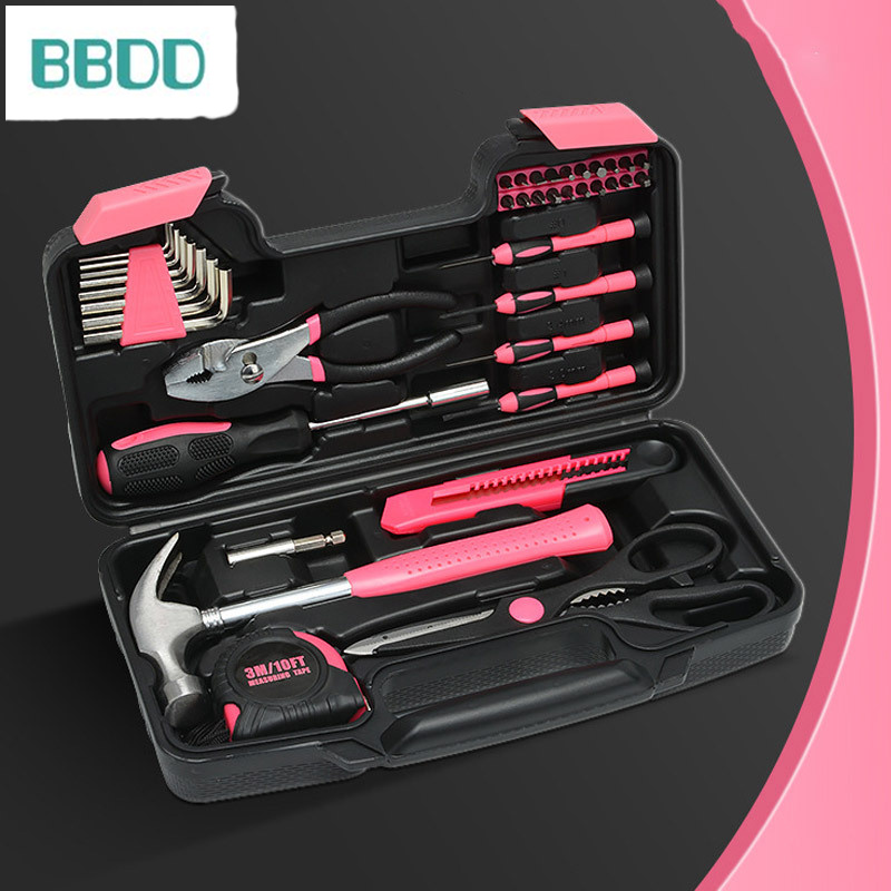 39 Bộ chi tiết của hộ gia đình phần cứng Bộ dụng cụ tổng hợp, bộ dụng cụ bằng thép carbon, tay di động hộp công cụ