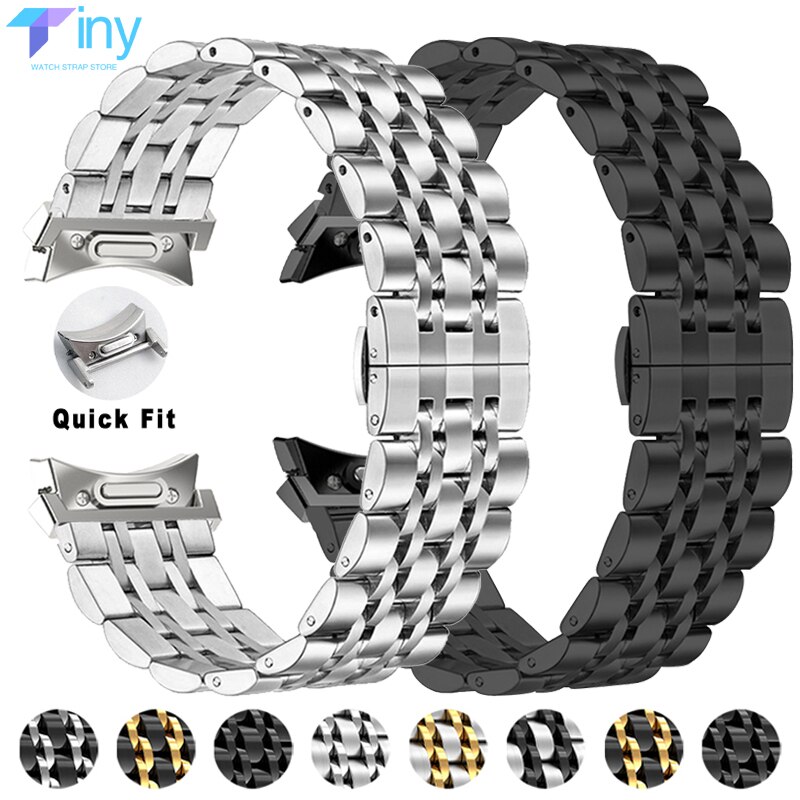 No Gaps Stainless Steel Strap For Samsung Galaxy Watch 6 5 4 44mm 40mm 5 Pro 45mm Band for Galaxy Watch 6 Classic 43 47mm 4 Classic 42/46mm Bracelet ราคา 308 บาท*ส่งฟรี