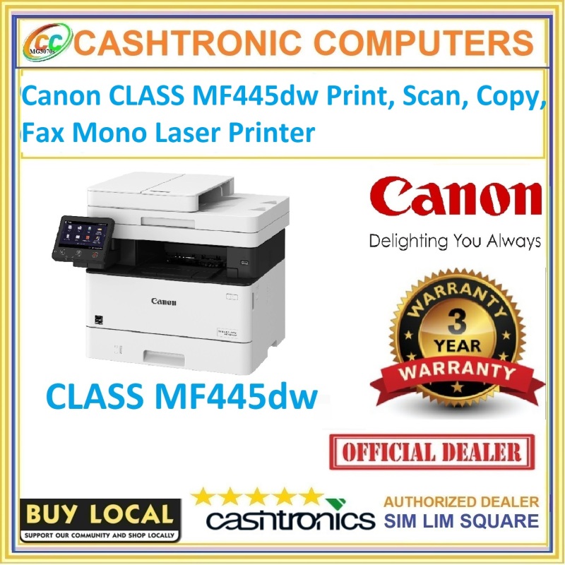Canon CLASS MF445dw Print, Scan, Copy, Fax Mono Laser Printer - 3 Years Warranty Singapore
