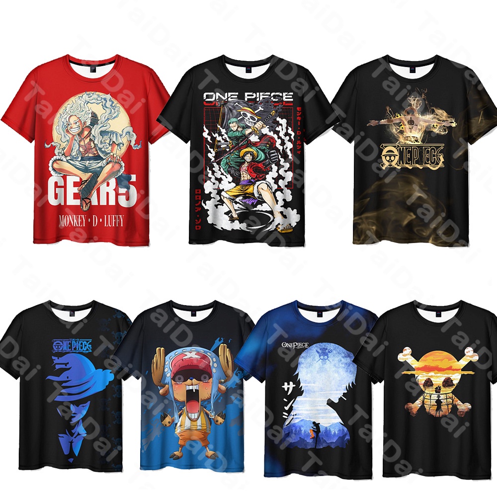 Luffy Zoro One Piece T-shirt Sanji Nami Summer Tees ACE Model Clothes Tops  Collection Birthday Gift for Boy - AliExpress