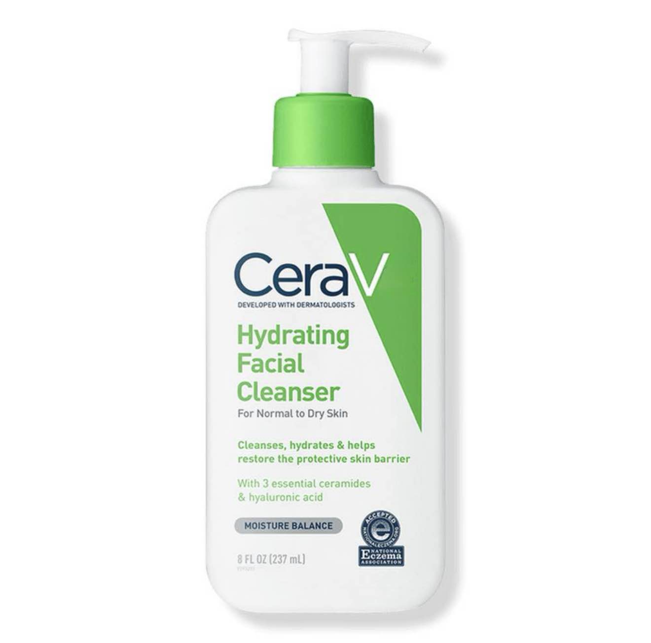 Hydrating Facial Cleanser | Moisturizing Face Wash for Normal to Dry Skin | Hyaluronic Acid, Ceramides & Glycerin | Gentle Face Care | Non-Comedogenic | Fragrance Free