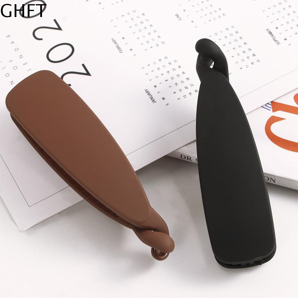 GHFT Thời trang Phụ nữ Màu đồng nhất Frosted Kẹp tóc Vuốt tóc Người giữ đuôi tóc đuôi ngựa Kẹp chuối