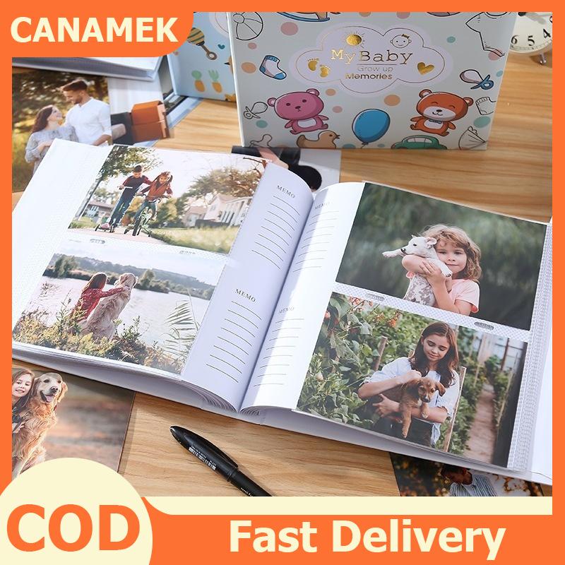 CANAMEK Album ảnh 6 inch có thể ghi 200 chiếc Bộ sưu tập ảnh tăng trưởng cho trẻ em Album lưu niệm Album interleaf dung lượng cao
