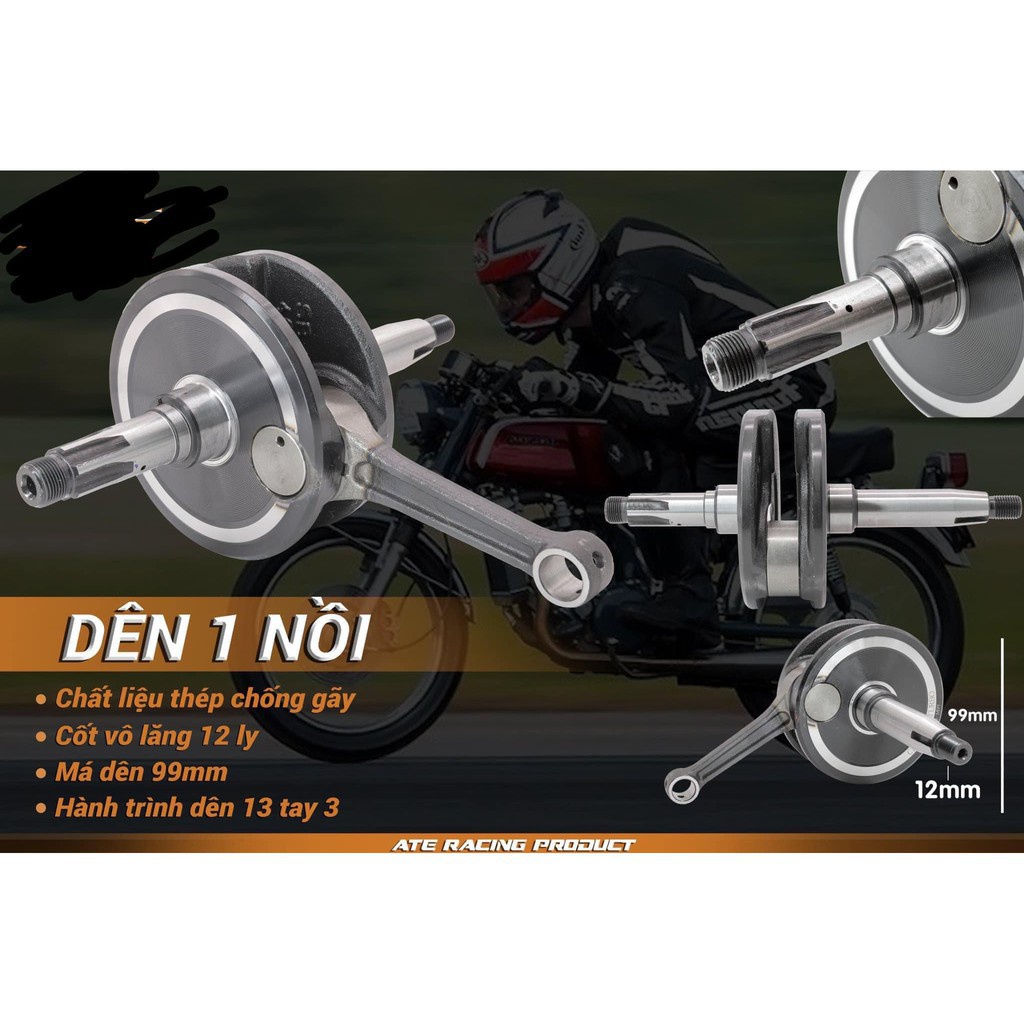 Dên Đôn 13Tay3 Má 99 cốt 12ly 1 nồi  Cub 67 CL Elegant 50cc kymco