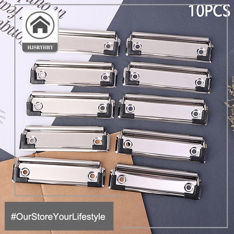 🎄🎈【Special price】HITN 10pcs clipboard Clips mountable kim loại Clip mùa xuân-nạp tập tin thư mục kẹp văn phòng hardboard Clips văn phòng phẩm cho các trường học