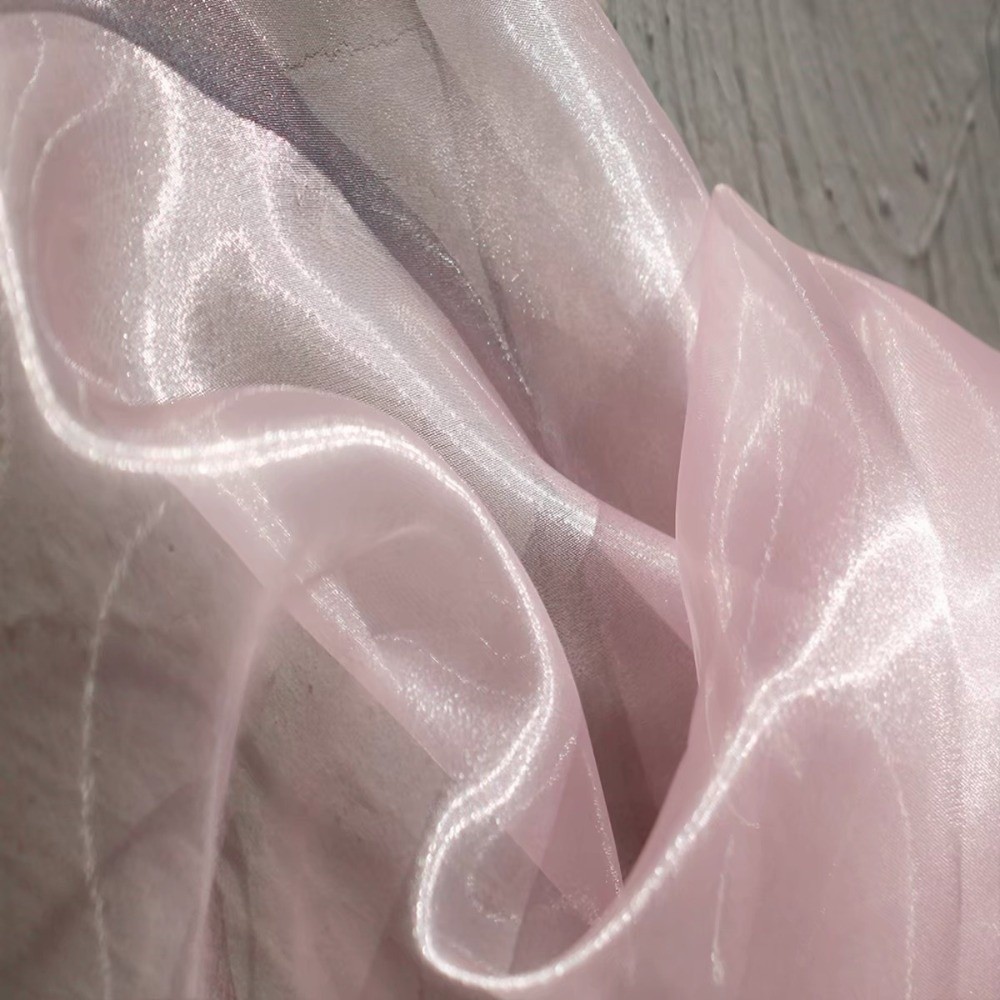 HCVGBN SHOP DIY Crystal Organza Fabric Translucent Glossy Shiny Mesh Fabric Liquid Shine Sheer Gauze Cloth for Wedding Backdrop DIY Curtains Hanfu Dress Design