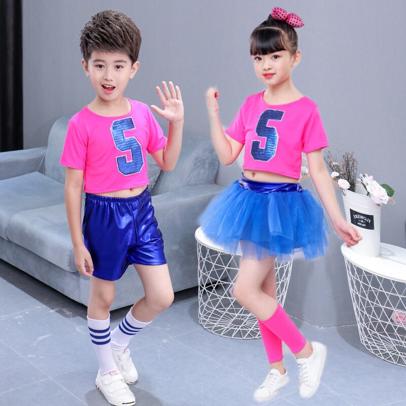 Cô Gái Chàng Trai Nhảy Jazz điệu nhảy Latin Tutu Trang Phục Trẻ Em Sequins quần áo tập nhảy Thực Hành Quần Áo Thể Dục Ba Lê Quần Áo