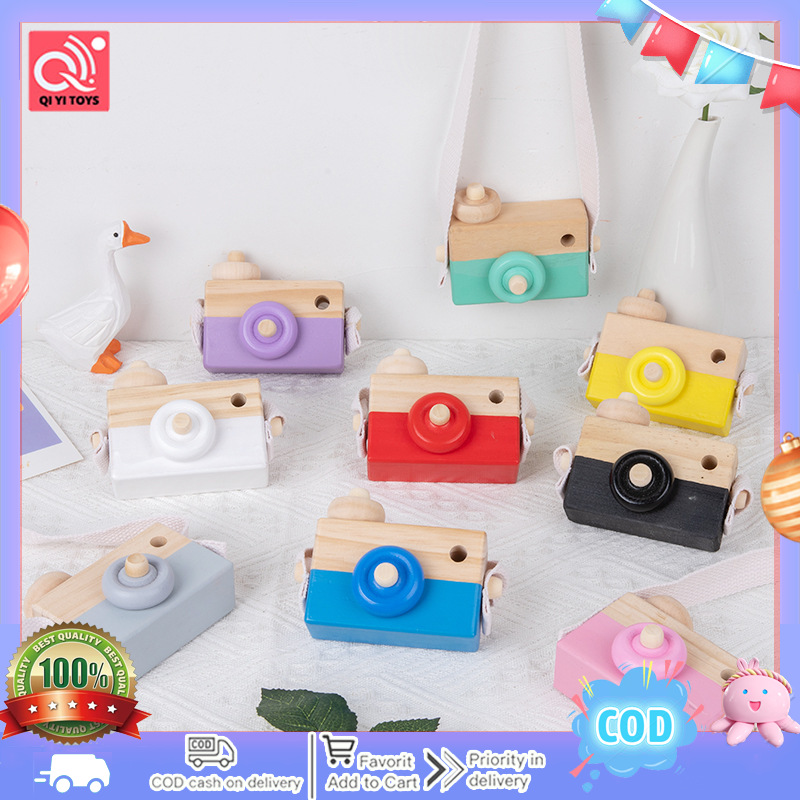 2023 Mới!! Bé Bằng Gỗ Máy ảnh Mini Đồ Chơi Dễ Thương Cổ Treo Chụp Ảnh Đạo Cụ Cho Trẻ Mới Biết Đi quà tặng sinh nhật Phòng đồ trang trí treo