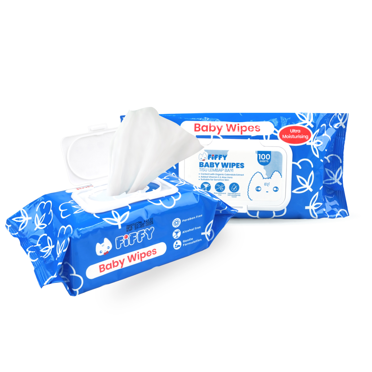 FIFFY BABY WIPES BLUE (100S X 2) TISU BASAH (98-964)