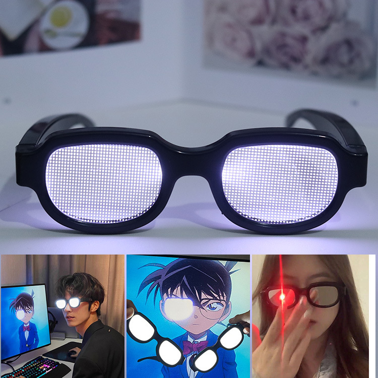 Kính Phát Sáng Công Nghệ LED Tik Tok Conan Cùng Một Tác Phẩm Điêu Khắc Cát Hài Hước Cá Tính Vui Nhộn Biểu Diễn Tiệc Mừng Quà Tặng