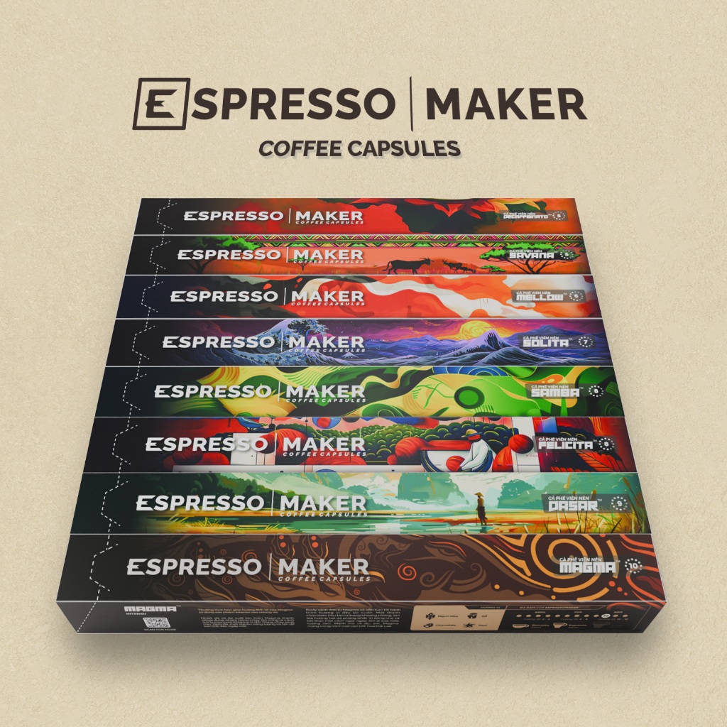 Cà phê viên nén Espresso Maker - phù hợp với máy Nespresso