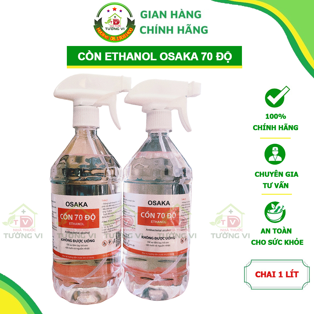 Cồn sát khuẩn Ethanol 70 độ OSAKA - Cồn diệt khuẩn có vòi sương tiện dụng