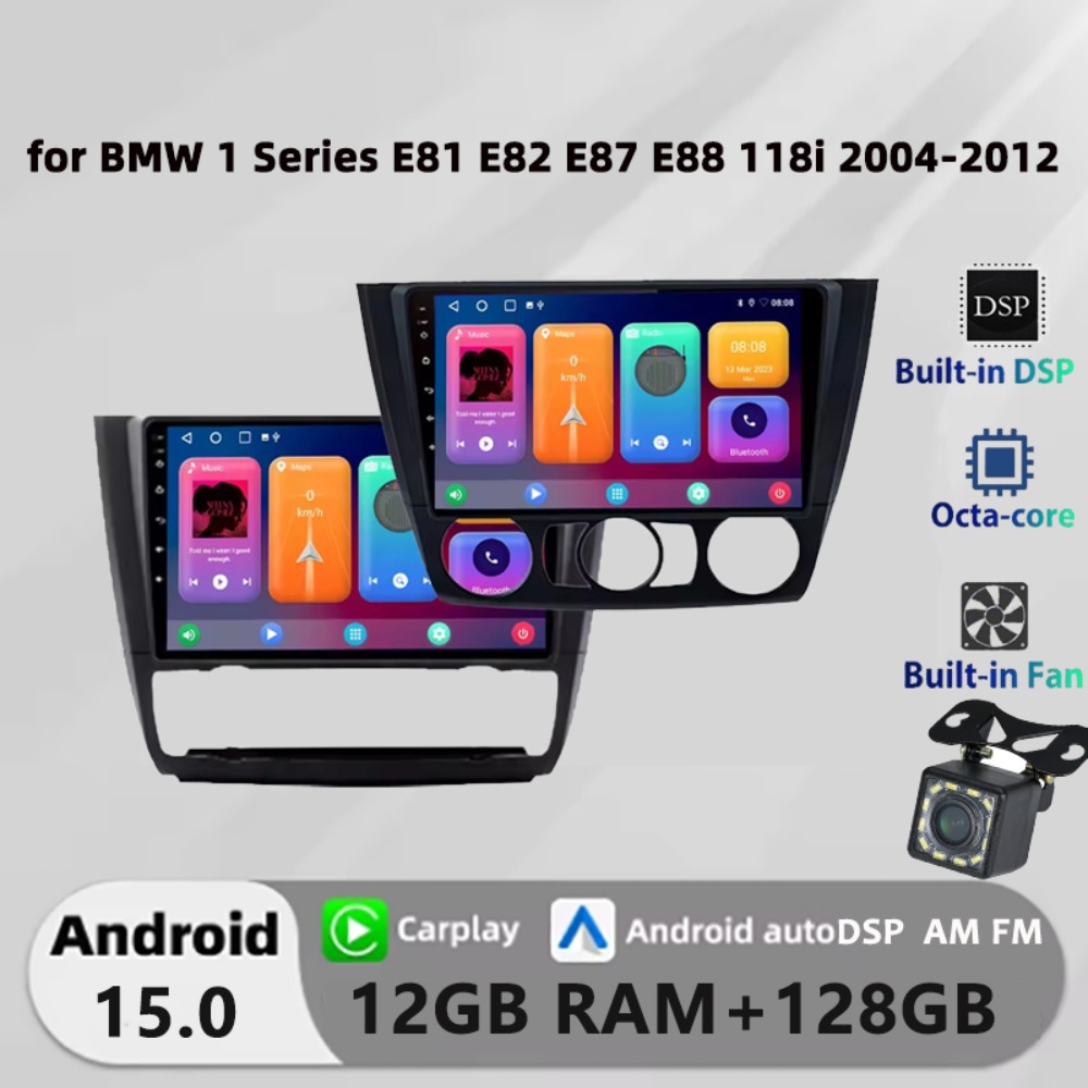Honxun ESSGOO acodo ASTRAL Kenwood STAPON 12GB+128 android head unit for BMW 1 Series E81 E82 E87 E88 118i 2004-2012 player 2din stereo multimedia carplay touch screen monitor with rear camera FM GPS dsp wifi navigation ราคา 4,531 บาท*ส่งฟรี