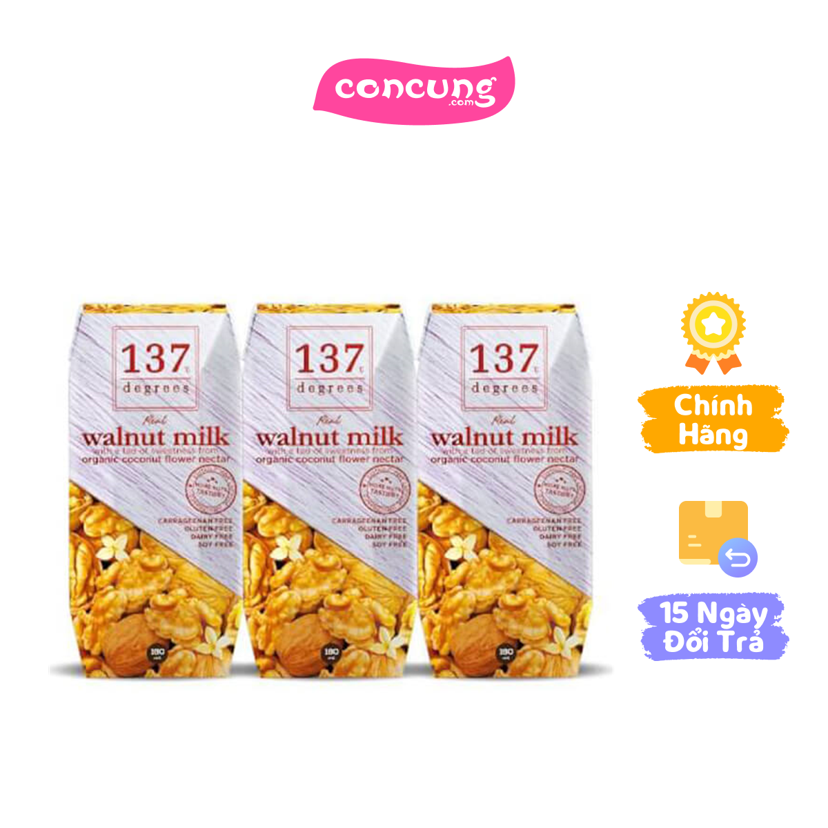 Sữa hạt óc chó nguyên chất hiệu 137oC Degrees (137oC Degrees Walnut Milk Original)