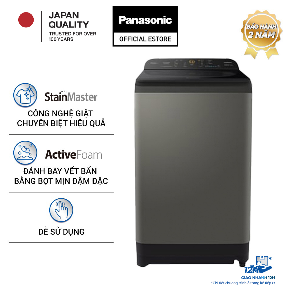 [GIAO SAU 04/05 - Chỉ giao miền Bắc] [Trả góp 0%] Máy Giặt Cửa Trên Panasonic Chăm Sóc Gia Đình 10kg NA-F100A9DRV - Bảo Hành Chính Hãng 12 tháng