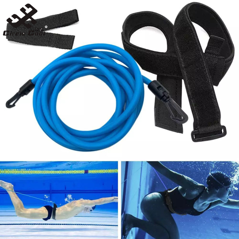Circle Cool 4M Adjustable Swim Training Resistance Belt Elastic Rope Swim Pool Safety Training Band Latex Tubes Swimming Belt ราคา 171 บาท*ส่งฟรี