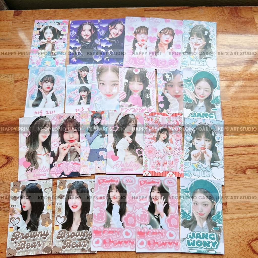 Hộp 50 cái card thiết kế Wonyoung IVE - đọc mô tả (box card des mix 50 mẫu không trùng) mặc định có df sản xuất